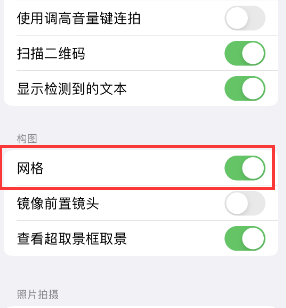 江干苹果手机维修网点分享iPhone如何开启九宫格构图功能 